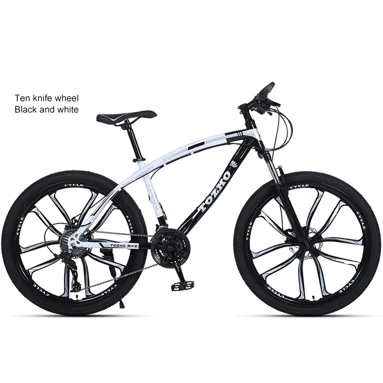 

All-in-one wheel mountain bike outdoor adult off-road variable speed bicycle 24/26 inch 24-speed student bicycle, White red, white yellow, white green, white black