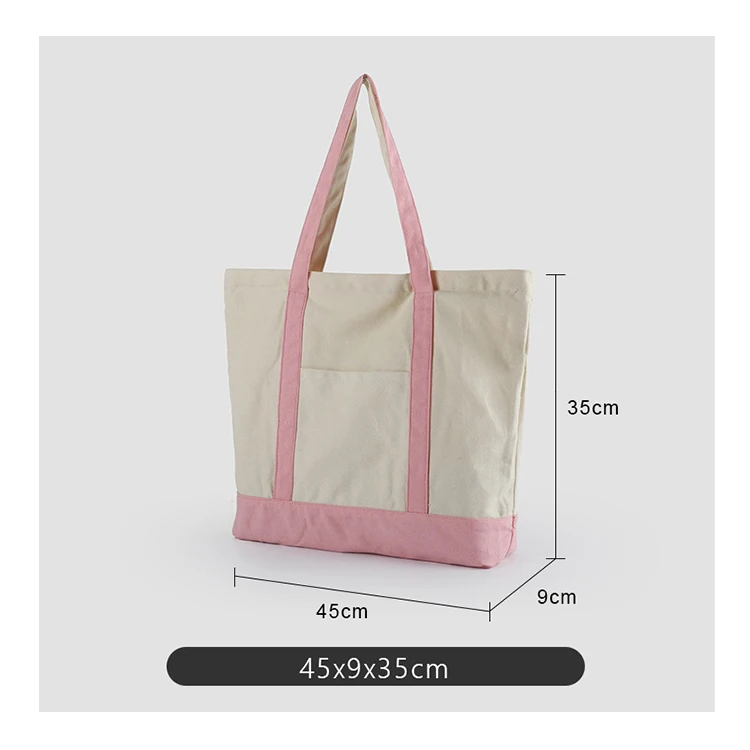 

Canvas Shopping Tote Bag Reusable Women Bag Shopper Bookbag Cloth Shoulder Travel Bag Handbag, Customized color