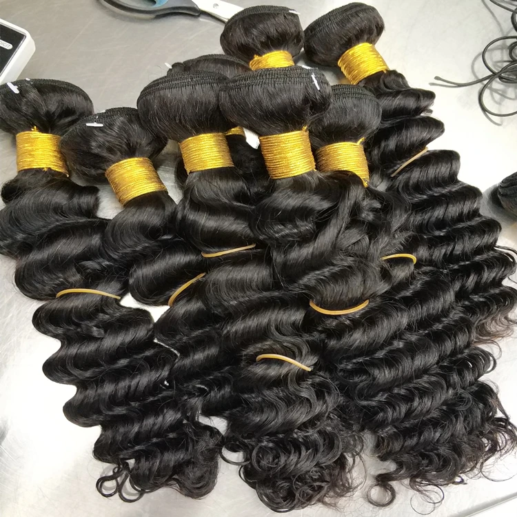 

Letsfly Beauty Products Raw Deep Wave Weft 10pcs cheap hair Wholesale Price Deep Wave Tangle Free virgin hair extension