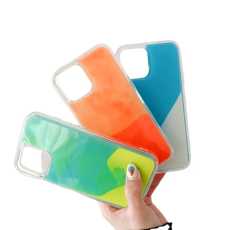 

Suitable for iPhone 12pro max Mobile Phone Case A pple 11 Luminous sSolid Liquid Sand Shell XR Full Package Protective case