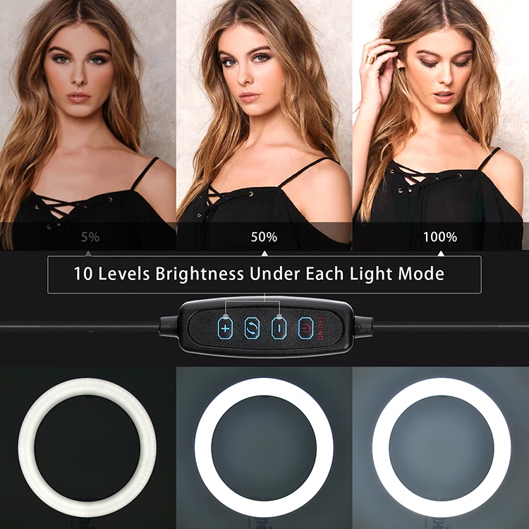 
36cm / 14 inch Ring Light Kit ring light with adjustable tripod stand Live makeup ring light for tik tok Youtube live streaming 