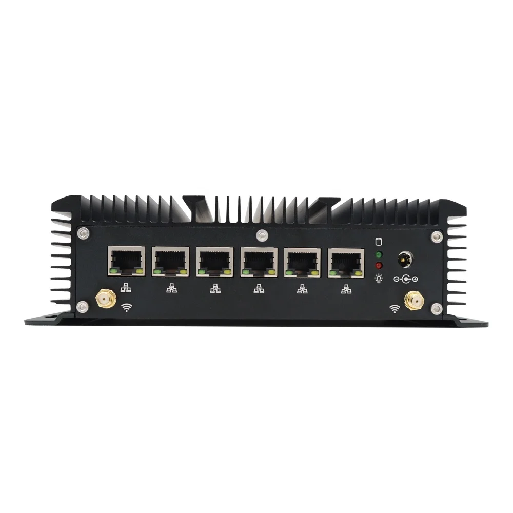 

6 RJ45 LANs Mini PC Core i3 7167U 8145U i5 7267U 8265U Router Pfsense Linux HD 2COM Console Industrial Mini Computer PC