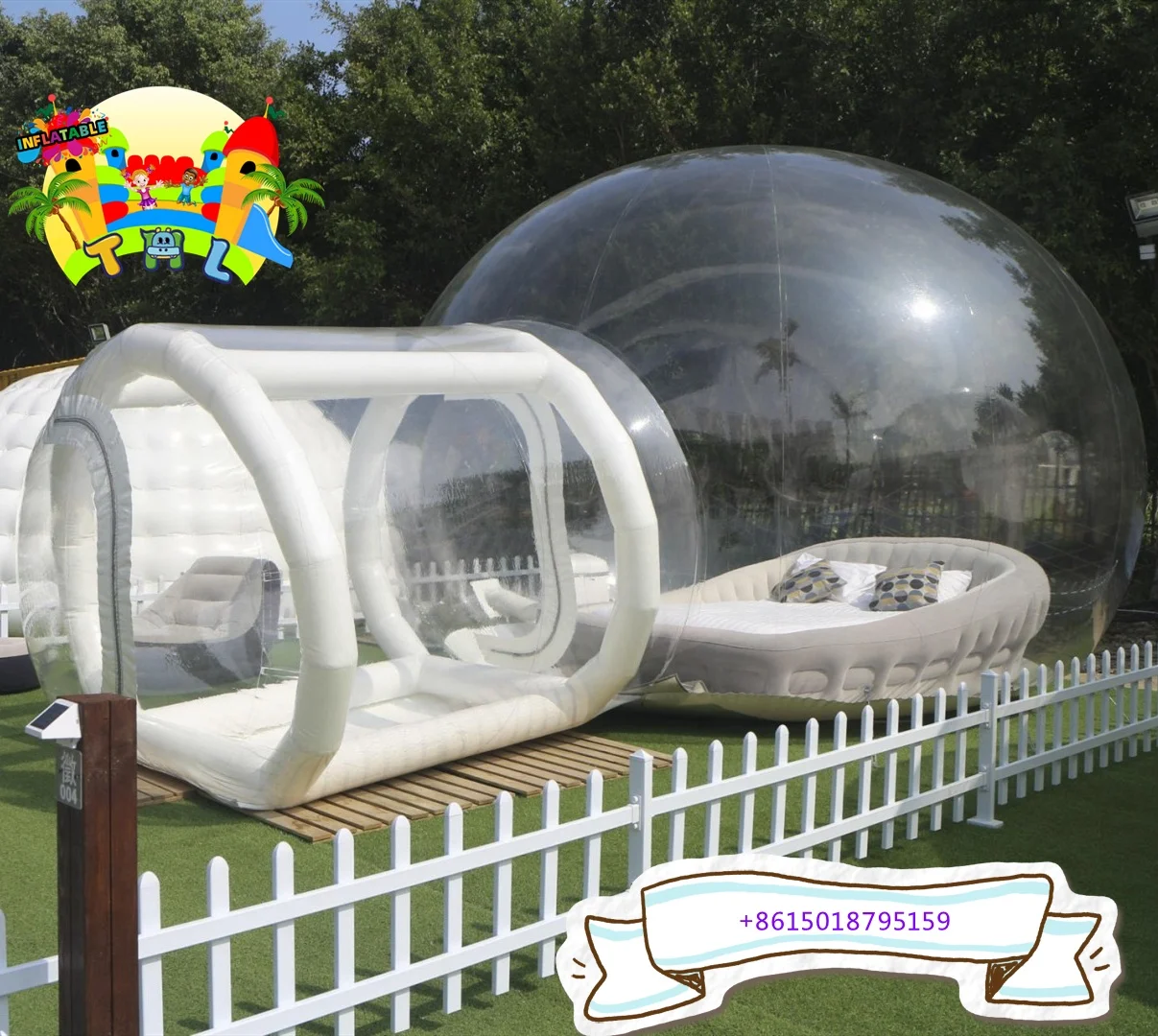 

Outdoor Rental Camping Clear Transparent Inflatable Crystal Bubble Tent Inflatable Bubble Dome Tent With Single Tunnel