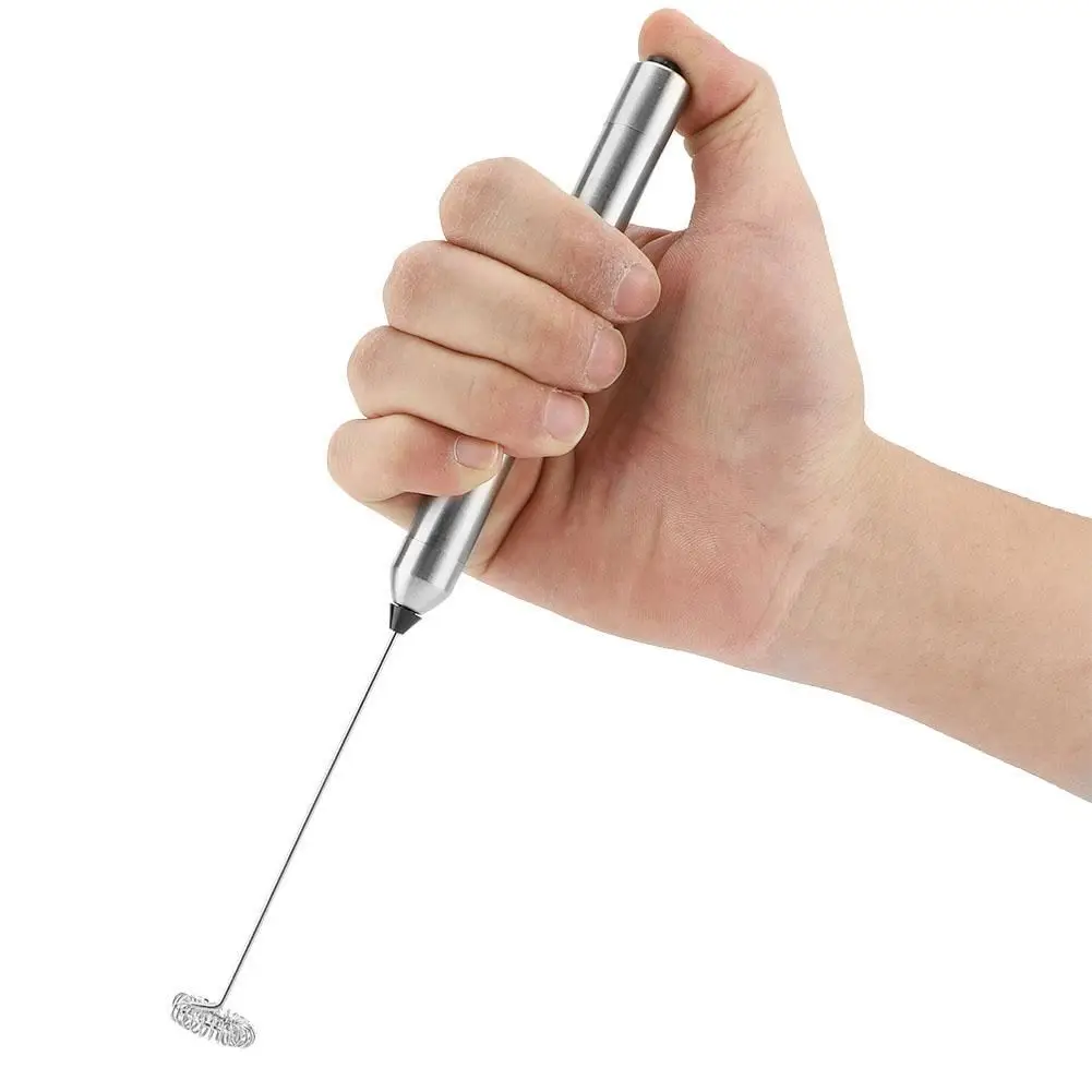

Amazon Hot Selling Electric Whisk Stainless Steel Handheld Automatic Battery Powered Milk Frother