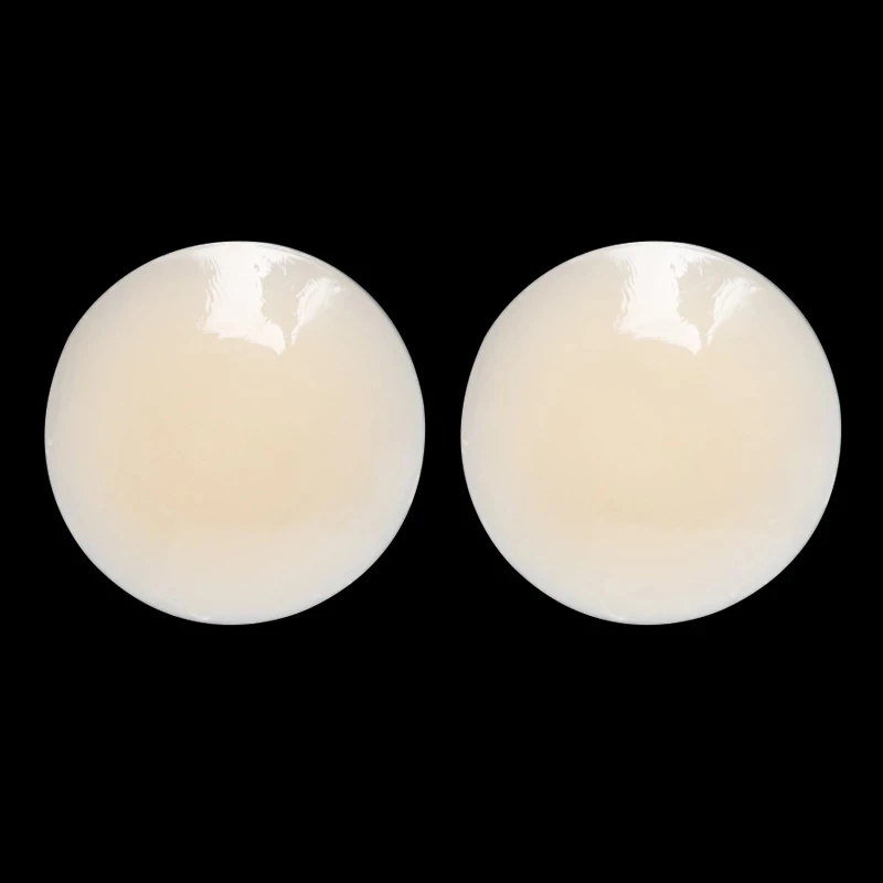 

Reusable Invisible Adhesive Silicone Breast Chest Sticker Nipple Cover Bra Pasties Pad Petal Stickers, Black/flesh tints