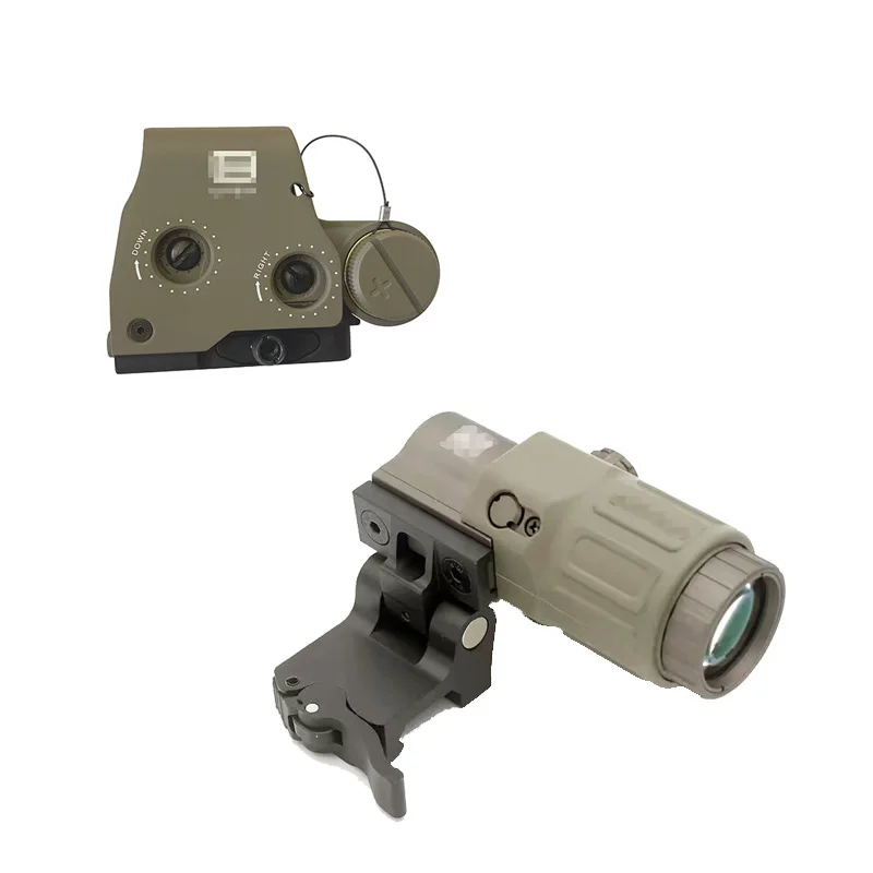 

Holographic Red Dot style XPS3 558 Airsoft Scope Sight + G33 Magnifier, Desert