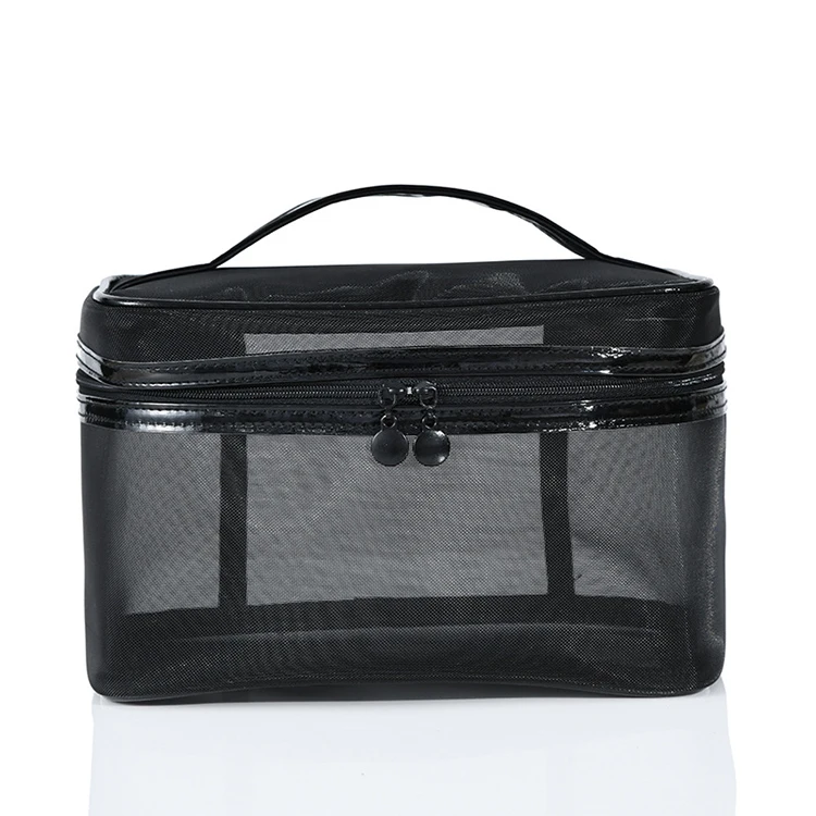 

YASEN Women Men Necessary Portable Cosmetic Bag Transparent Travel Organizer Fashion Large Black Toiletry Bags Makeup Pouch