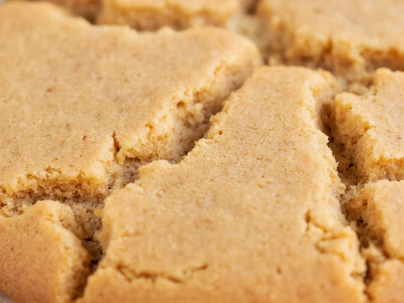 Close-up of snickerdoodle cookie texture showing cracks