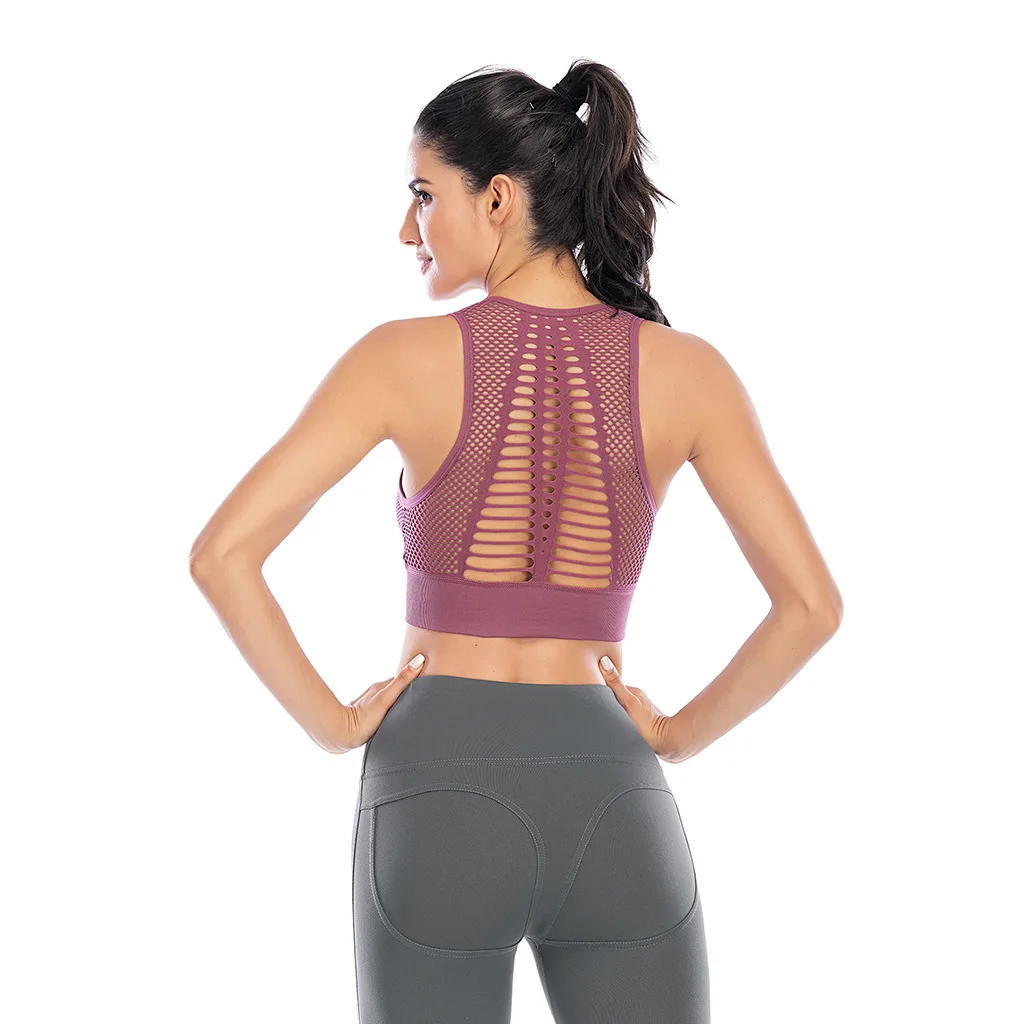 

Fashion women tiktok Fitness & Yoga Wear Mesh Back Workout Yoga sportsBra