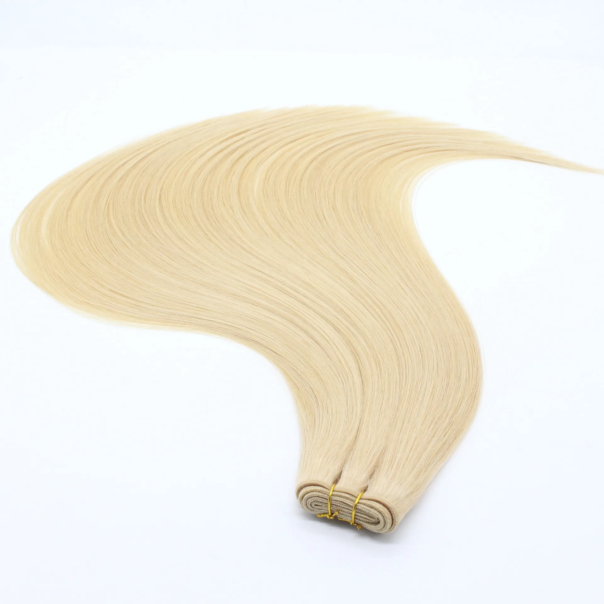 

Drop Shipping 100% virgin human #613 straight blonde highlighted virgin hair machine double weft