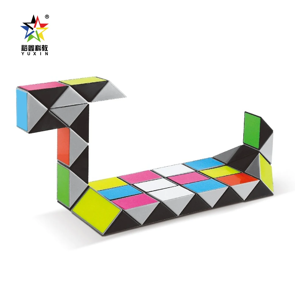 裕信62厘米 48 节柔性塑料魔尺折叠蛇形魔方扭曲拼图为孩子们推广
