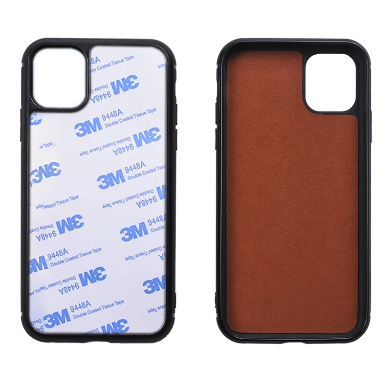 

wholesale hybrid double groove blank case inlay leather for iPhone 13 13 pro 13 pro max with 3m adhesive tape velvet lining