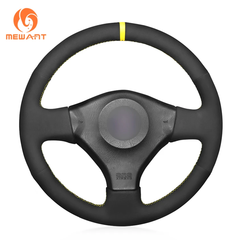 

Custom Hand Stitching Black Soft Suede Steering Wheel Cover for NISSAN Skyline R34 GTR GT-R BNR34 1999 2000 2001-2002