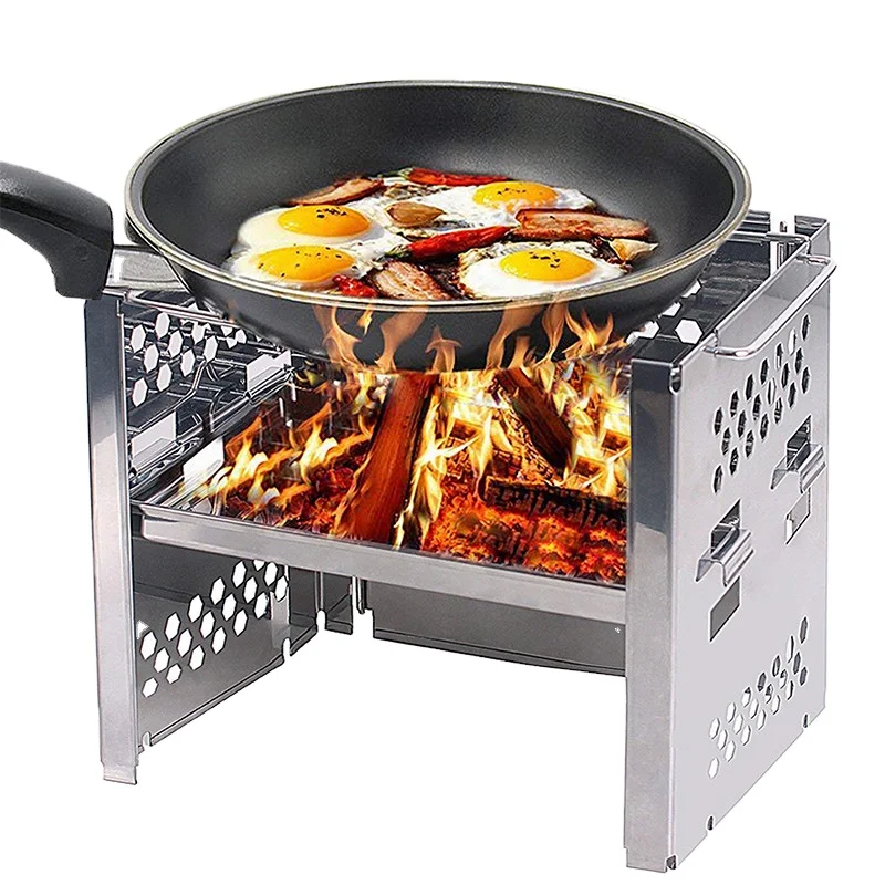 

hot sale  folding SUS430 camping portable stove for hiking