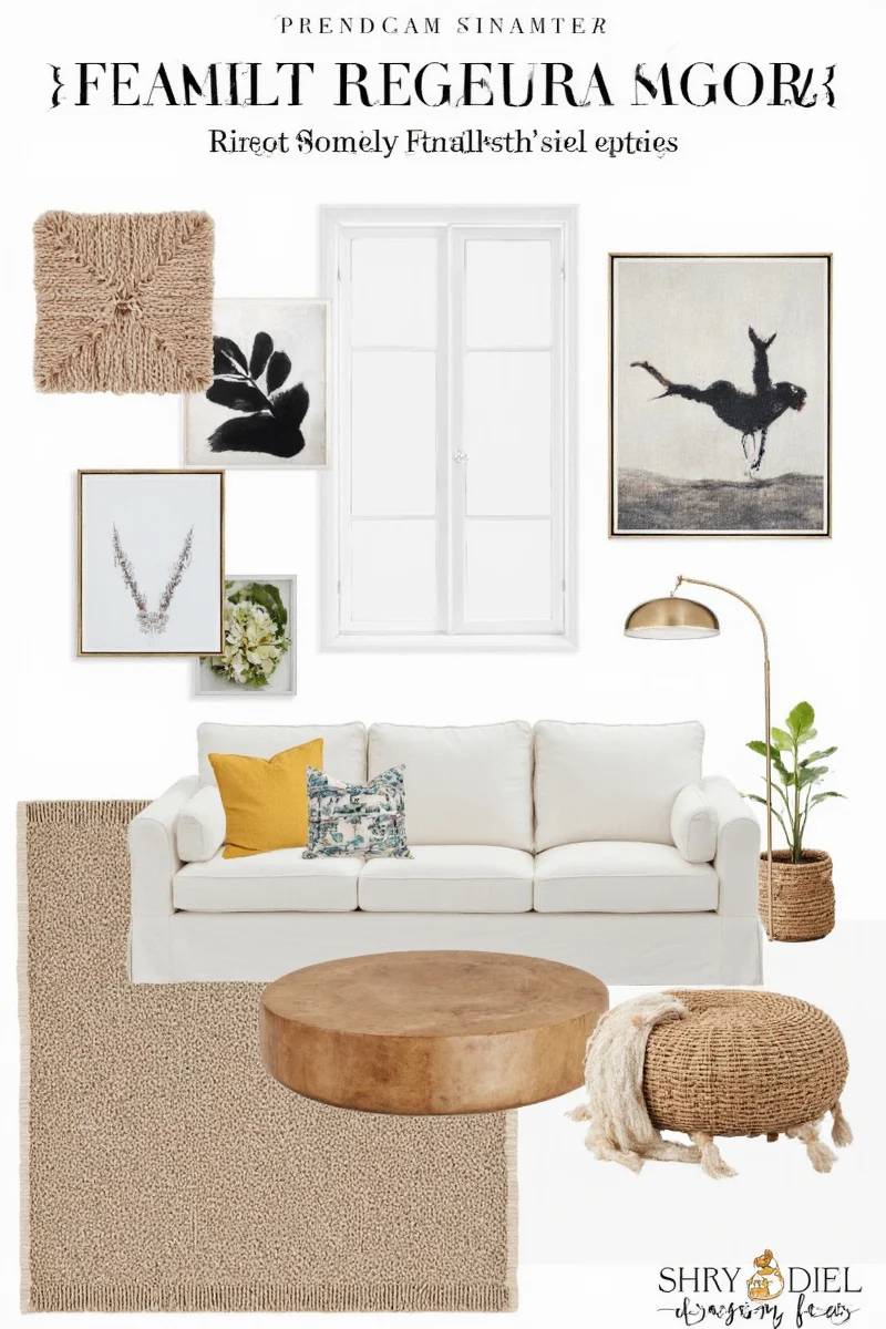 Living room with hidden storage and baskets