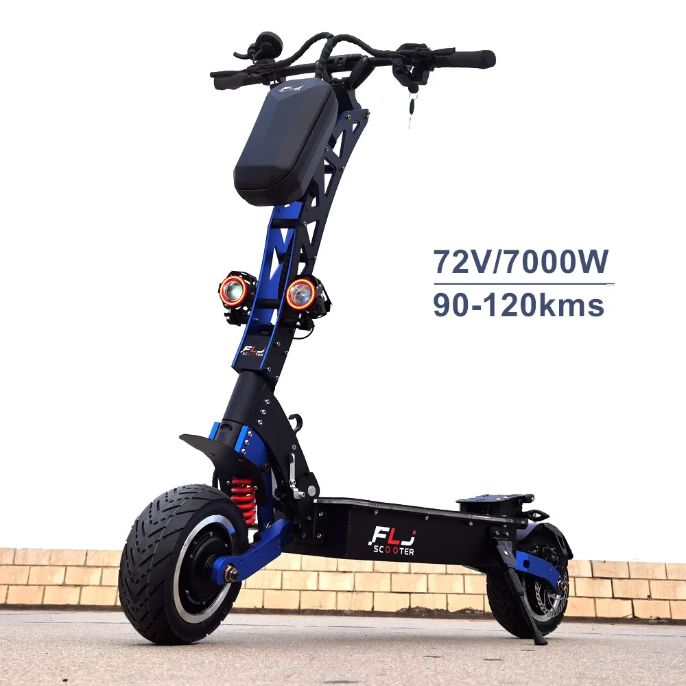 

FLJ 2021 cool style 7000w electric scooter dual motor two wheel electric bike adult high speed, Black,black and silver,black and blue,black and red,silver