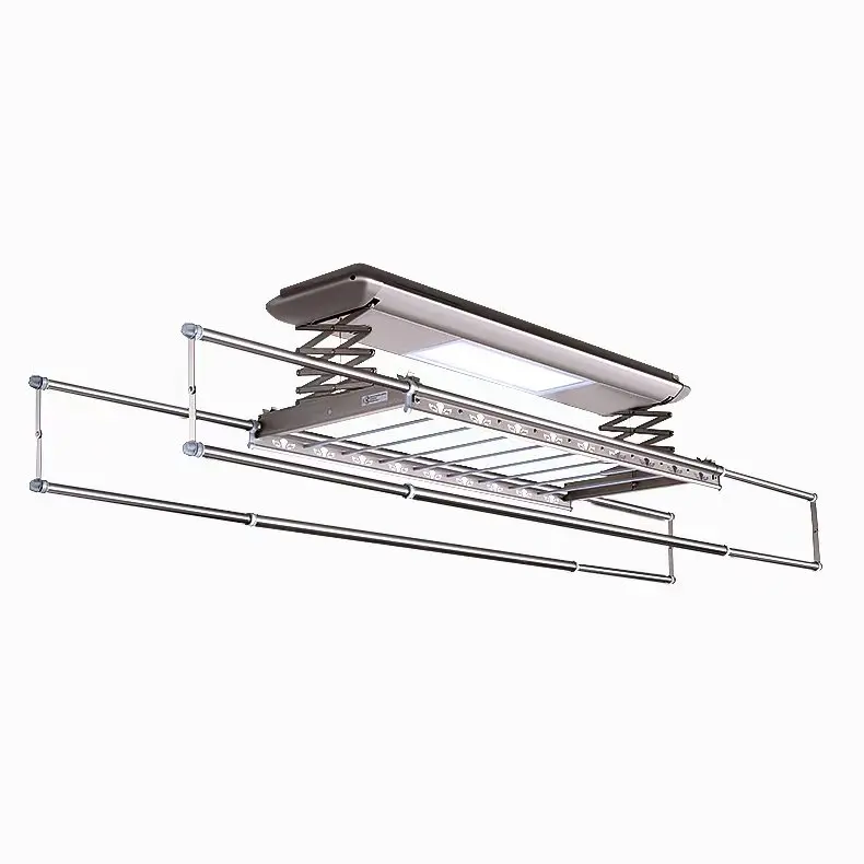 

Ceiling Mounted Auto Clothes Hanging Rack Electric Clothes Airer Clothes Drying Laundry Rack, Champaign gold,rose gold