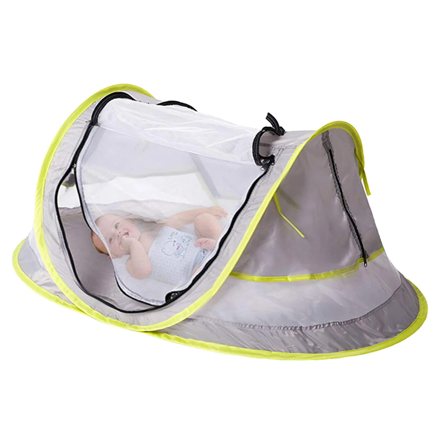 

Custom Beach Sun Shelter Portable Travel Baby Bed Tent Travel Kids Pop Up Baby Beach Tent Indoor Outdoor UV Protection, Customized