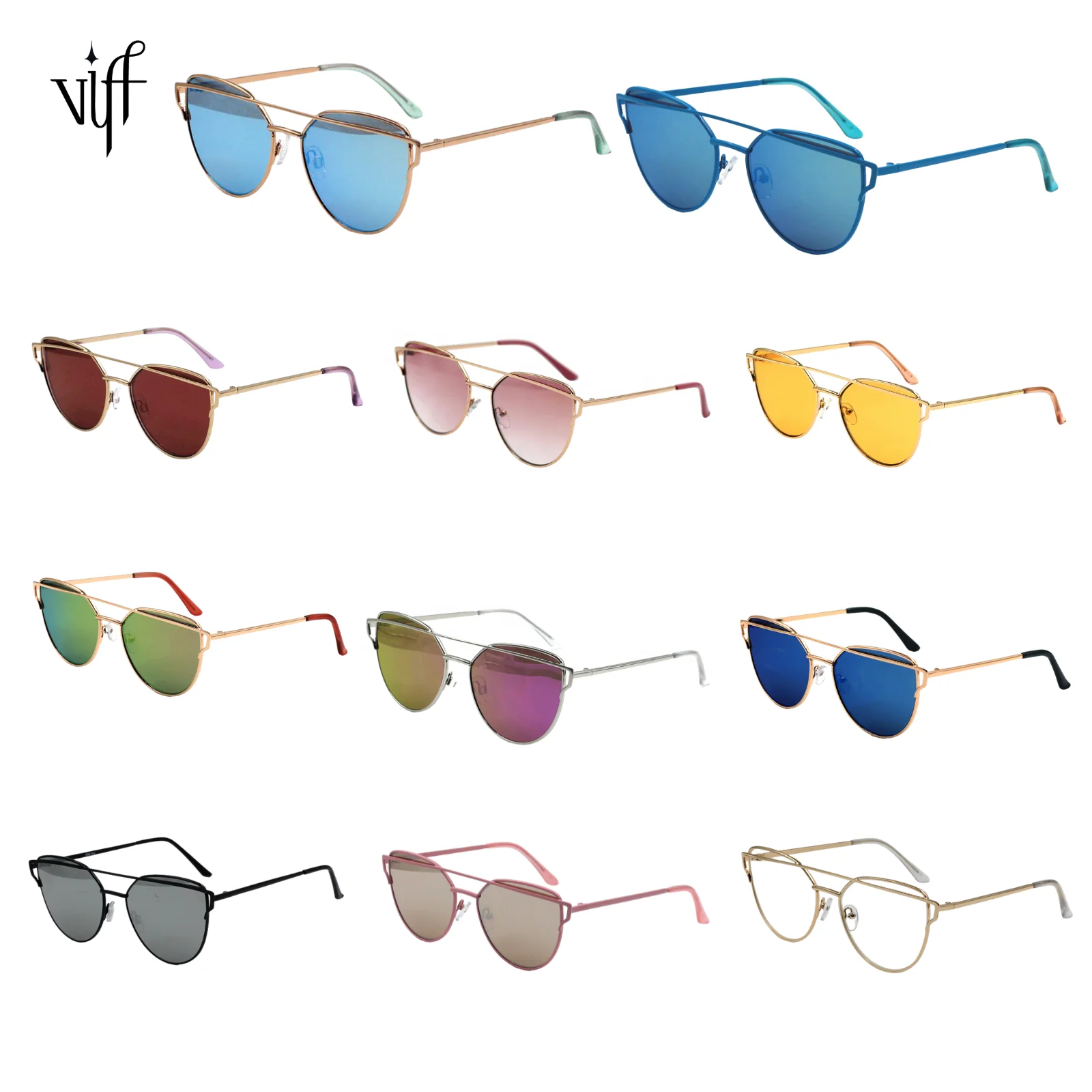 

VIFF Vintage Cateye Luxury Sunglasses HM16165 China Wholesale Brands Color Sun Glasses Eye Glasses Unisex 2021