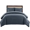 Hot sale 3 pc solid colors comforter duvet cover plain dacron bedding sets