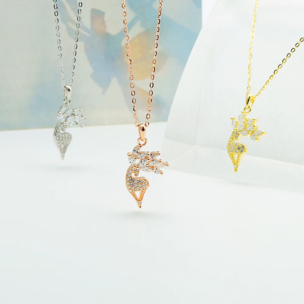 

Hot Selling 925 Sterling Silver Deer Necklace Wholesale Fine Jewelry