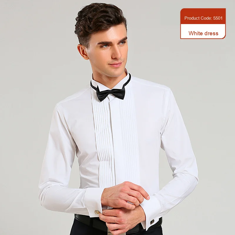 Formal Dress Shirt Swallow Tail Collar