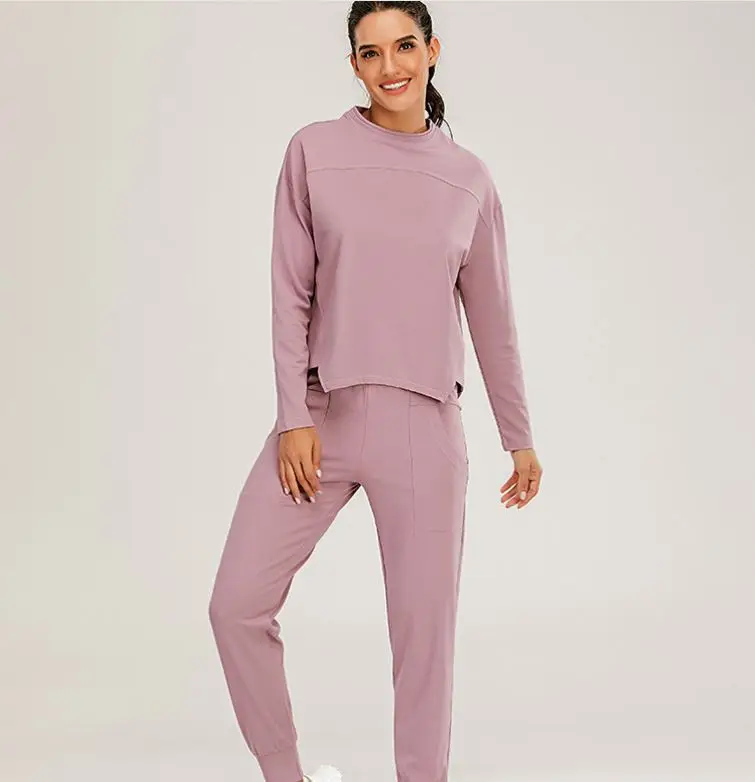 

Autumn New Loose Long Sleeve Jogger Tracksuit Set Women 2 Piece Sweat Jogger Set Women Joggers Suits Set Wholesale, Customized colors