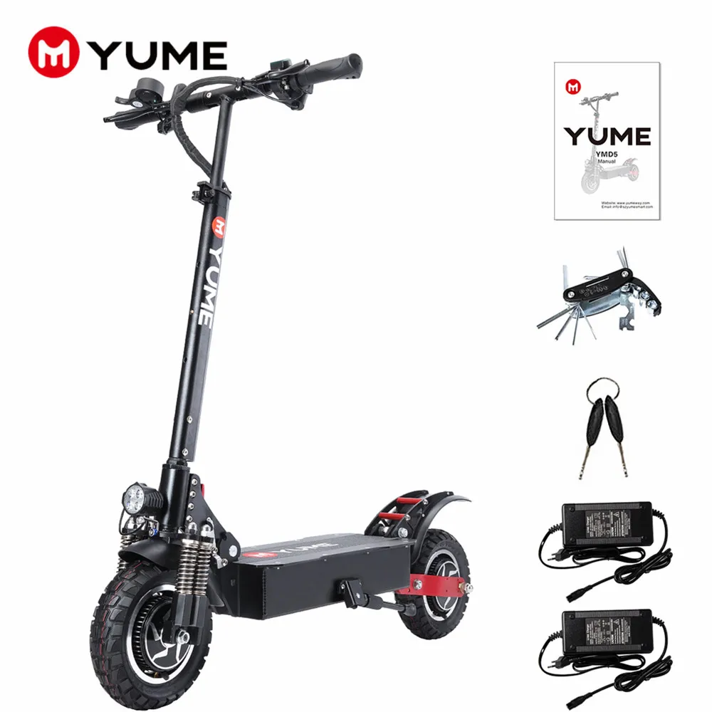 

Yume wholesale2400w high quality Folding Electric Scooter with Intelligent Dual Braking System Aluminum Alloy Body, Black