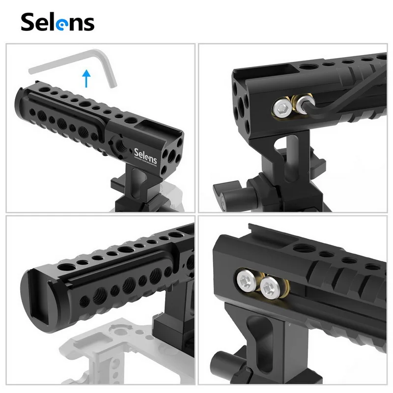 Selens 5 Inch Lifting Handle For Camera Cage Stabilizer Case Cradle For Sony A7riii/a7iii/a7m3