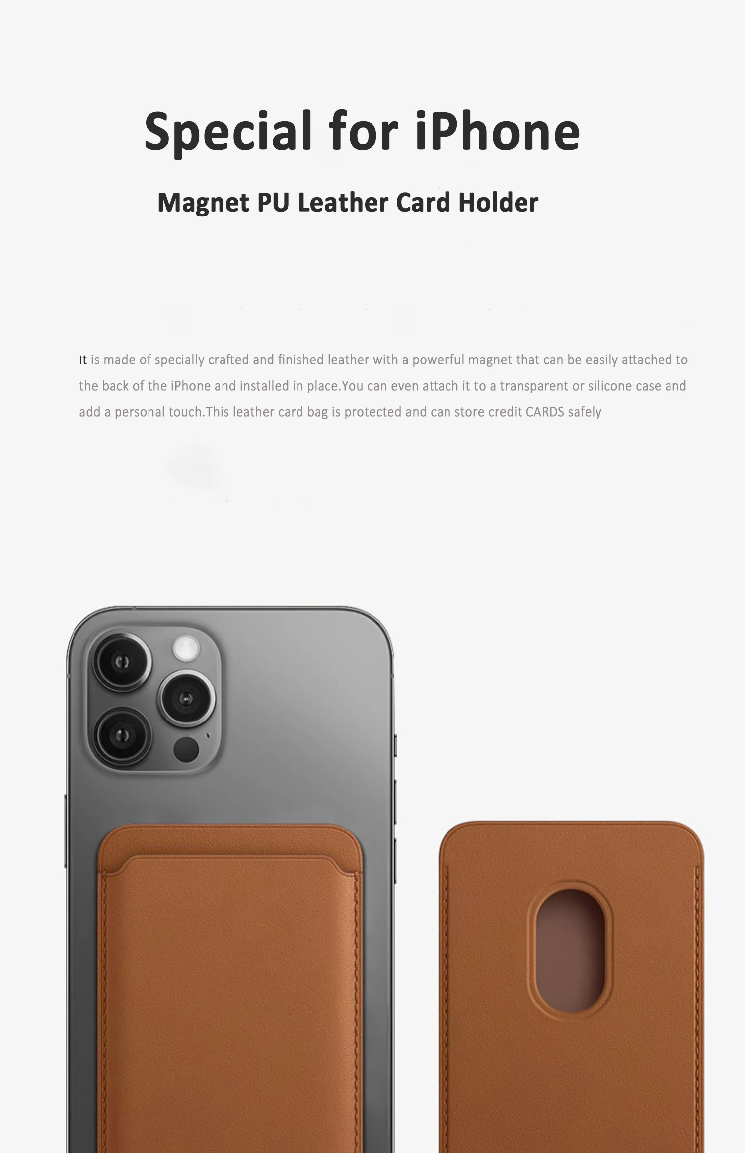 Simple Design Pu Leather Card Holders Original Custom Phone