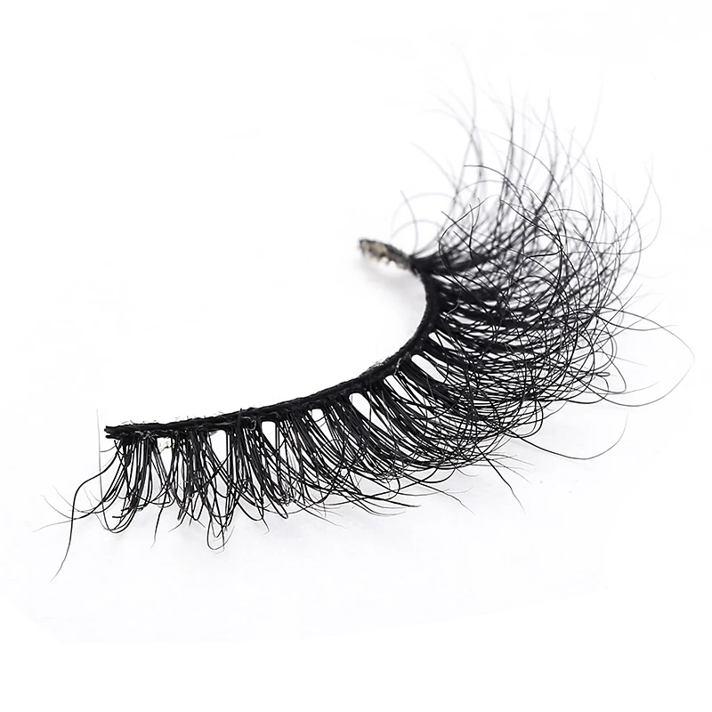 

wholesale Very curly 3d mink false eyelashes, Black or as customer's request