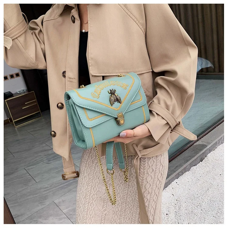 

Wholesale high quality cheap women's pu leather chain crossbody bag handbags