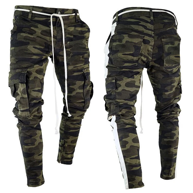 

2021 New Style Wholesale Male Trousers Jogger Pants Casual Camo Cargo Jeans For Men