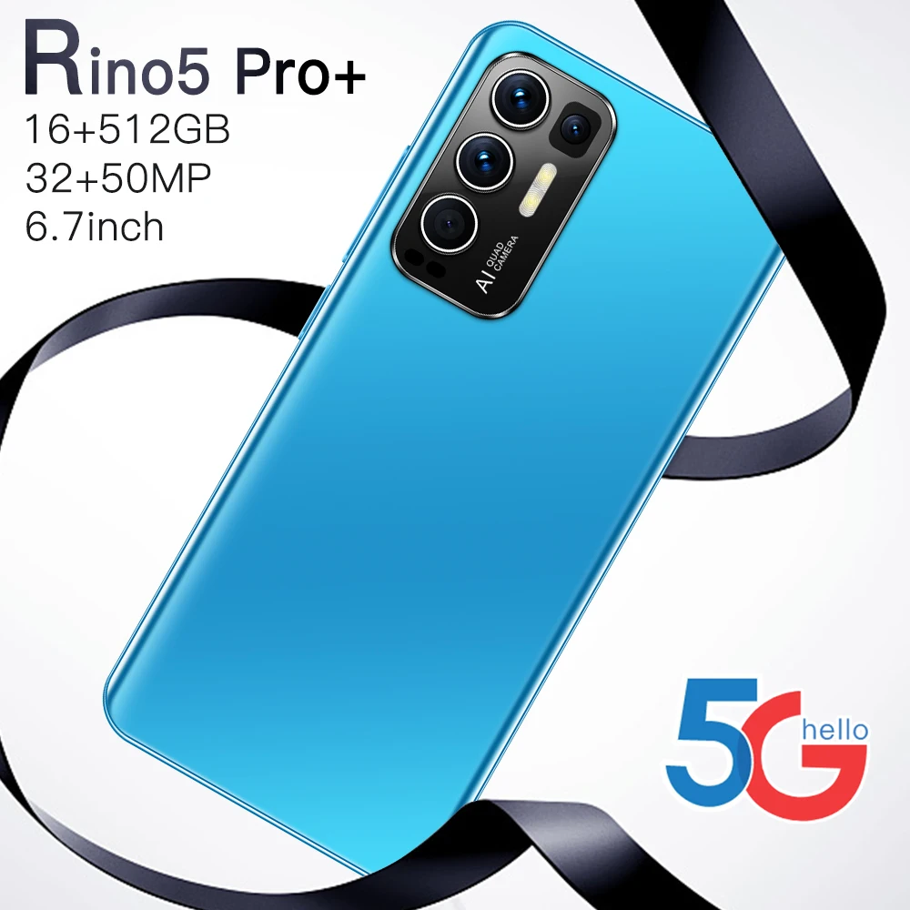 

Original Rino5 Pro+Android telefon mobile Factory wholesale oppo cheap 5g gaming smart cell phones in china Custom handphone