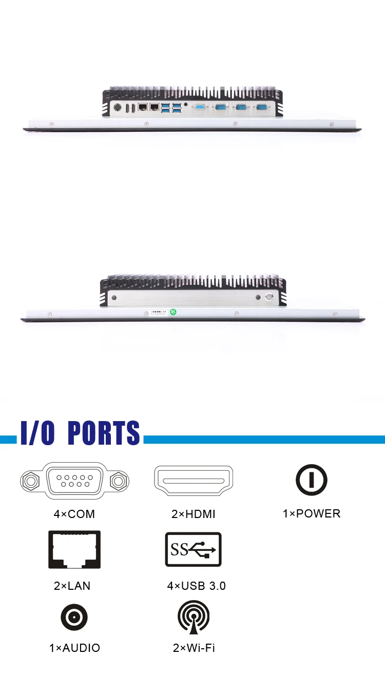 i7-7500U 15.6'' Tablet PC, Industrial Panel PC with Fanless Cooling System