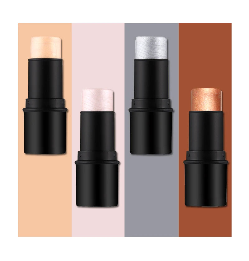 2020 New Design 5Colors High Pigment Glitter Face Body Custom Stick Pressed Highlighter Vendors Men'S Cosmetic
