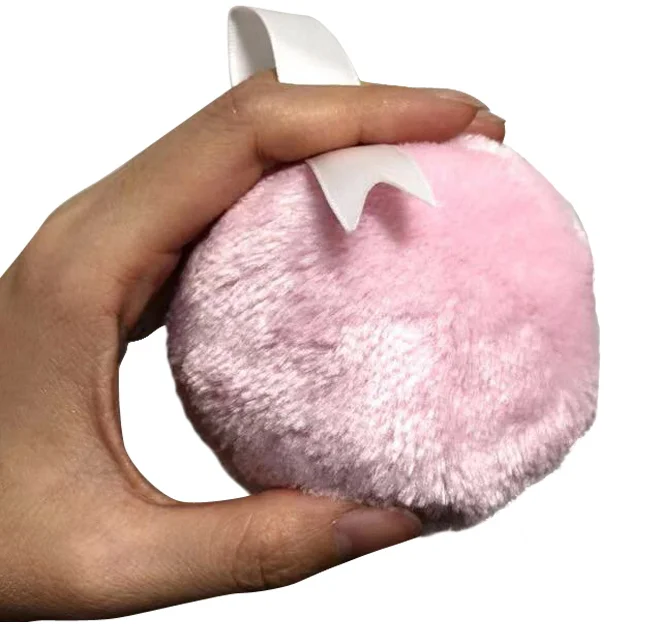 

Wool Highlighter Powder Makeup Puff Ball, As pic