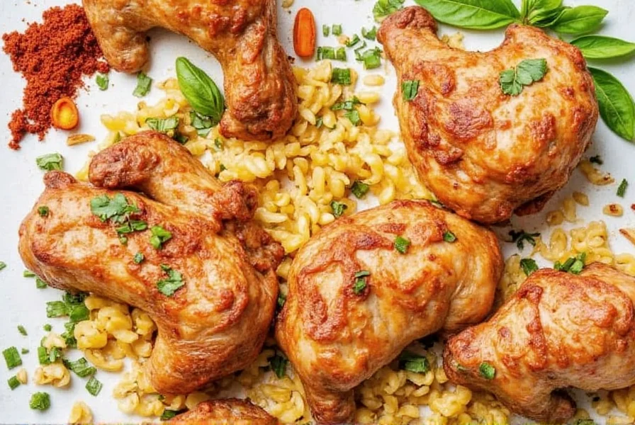 Platter of spiced grilled chicken