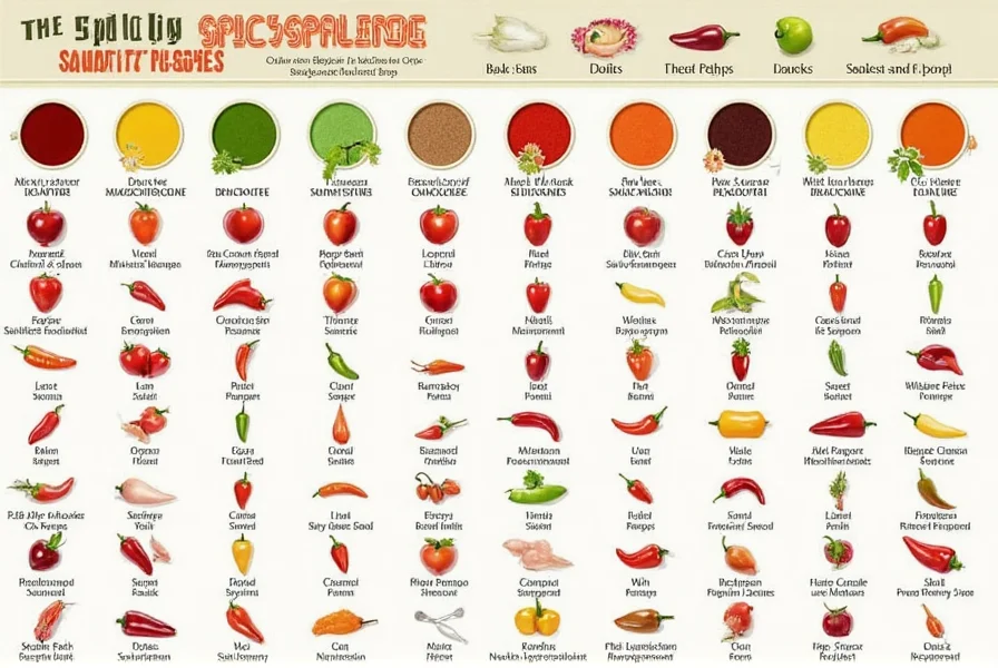 the spicy spectrum a fun flavorful chart of spicy peppers
