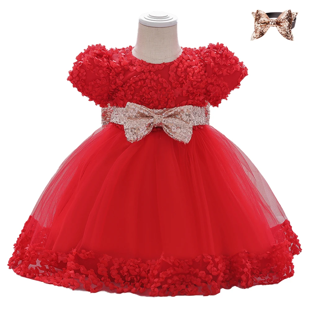 

Wholesale Kids Sequined Gown Little Girls Summer Floral Casual Party Dress L1941XZ