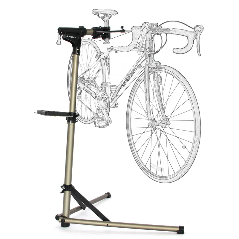 

Aluminum Alloy Bike Repair Stand Professional Adjustable Fold Bike Rack Holder Storage Bicycle Repair Stand, As shown