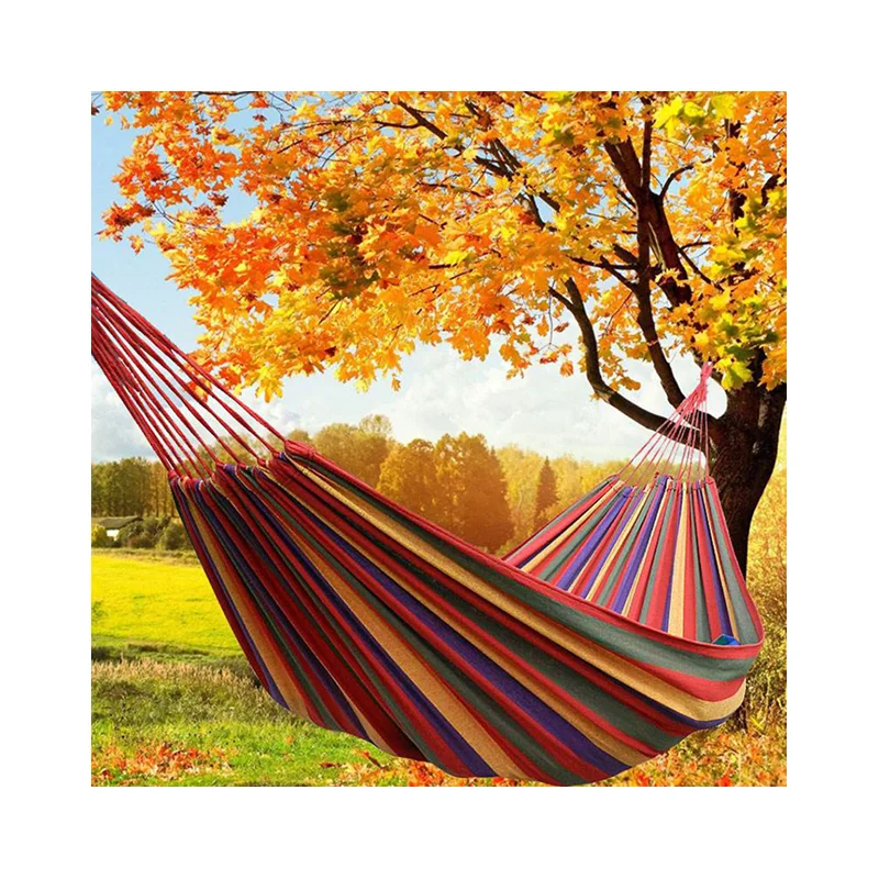 

High quality and convenient storage cotton hammock outdoor camping swing hammock