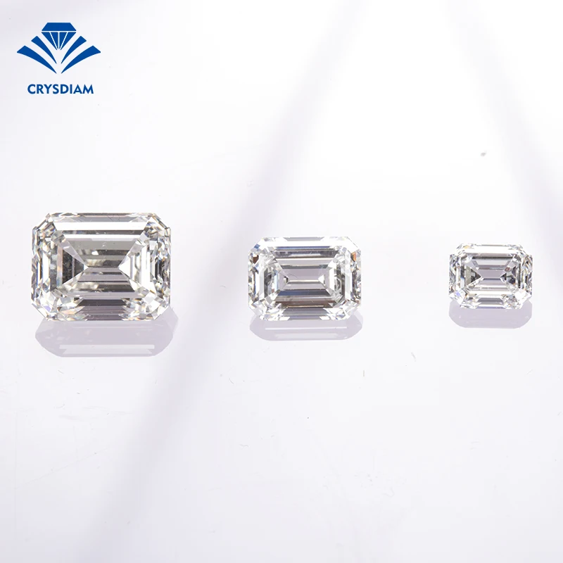 

CRYSDIAM Emerald Cut SI2 lab grown loose diamonds lab created diamonds loose igi crtified loose diamonds SI