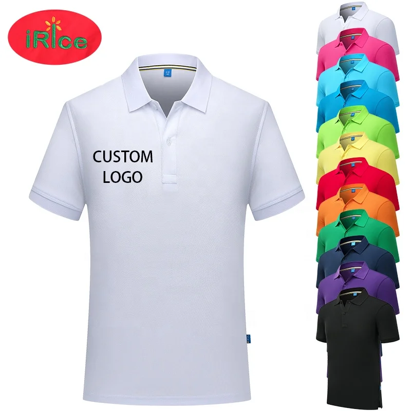 

Factory Directly Custom Embroidered Polo Shirt Print Logo Design For Men Solid Color Cotton Golf Polo T Shirt, Multiple colour