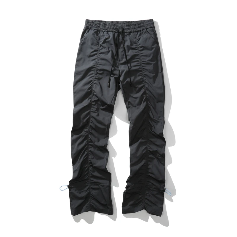 

Wholesale Fashion High Street Pleated Drawstring Trousers Men's Casual Pant