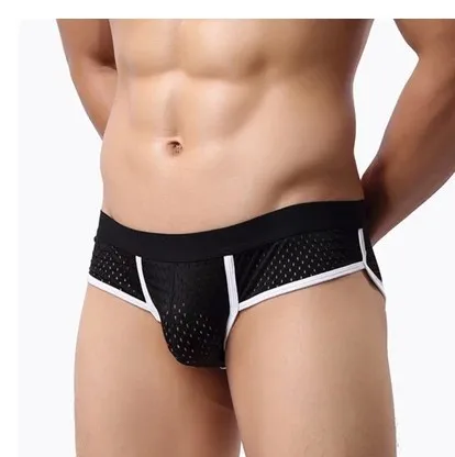 

Fashion Transparent Mens Sheer Briefs Sexy Mesh See-Through Underwear