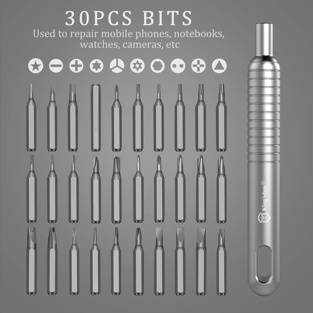
31 in 1 Precision Screwdriver Set with 30 Alloy S2 Steel Bits Repair Tool Kit for Laptop Camera Smartphone iPhone XIAOMI 