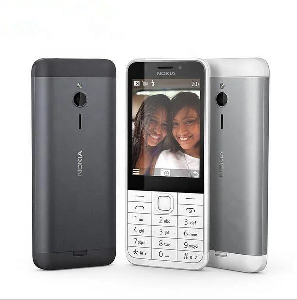 

Original Unlocked for Nokia 230 GSM 2.8 Inch Dual SIM & Single SIM Card 2MP QWERTY English Keyboard Refurbished Mobile Phone