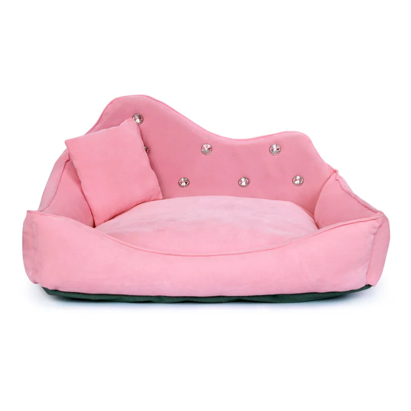 

Washable Princess Dog Girl Luxury Pink Pet Cat Dog Sofa Bed, Pink, gray, green