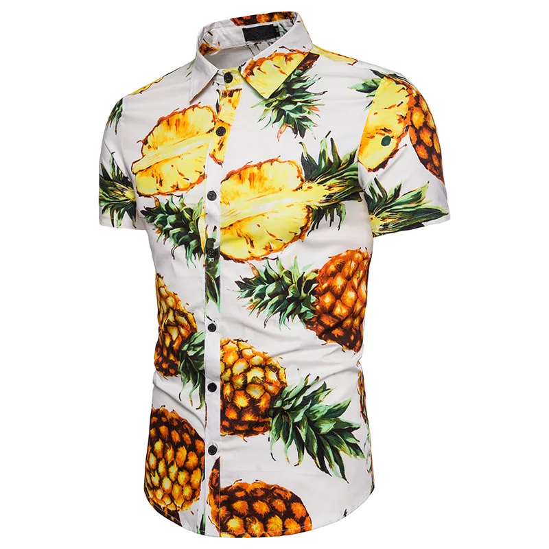 

Custom New Design Plus Size Camisa Masculina Shirts Casual Wholesale Printed Short Sleeve Quick Dry Hawaiian Shirts For Men